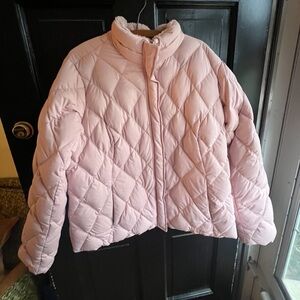 Eddie Bauer Women’s Pink Puffer Goose Down Jacket Coat